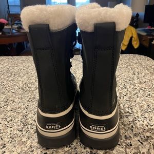 Sorel Caribou, Black/Stone, Size 10